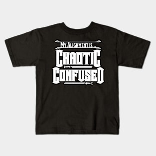 MY Alignment is Chaotic Confused (Darker Colors) Kids T-Shirt